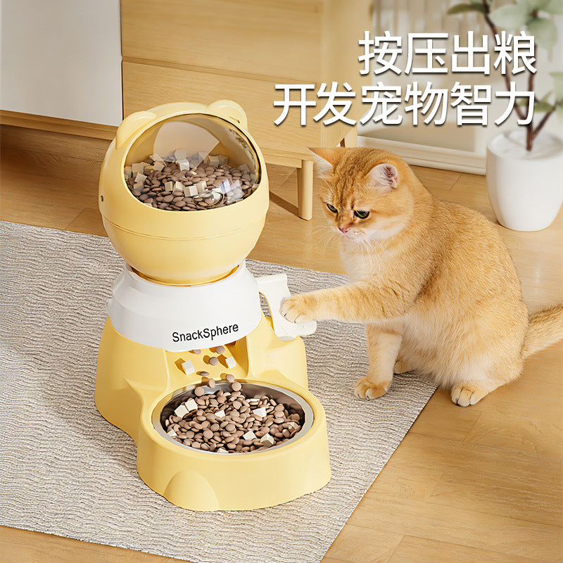 Automatic Pet Feeder with Puzzle Dispenser for Cats and Dogs