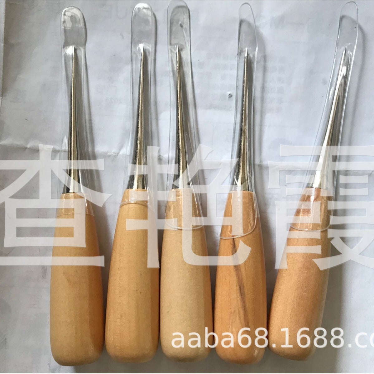 Leather Crafting Wood Handle Awl for Punching Holes and Weaving