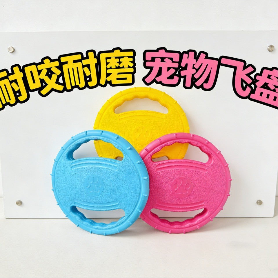 Dog Flying Disc Steering Wheel Toy for Interactive Training, Soft and Durable Chew Toy, Teeth Cleaning, Pet Outdoor Play