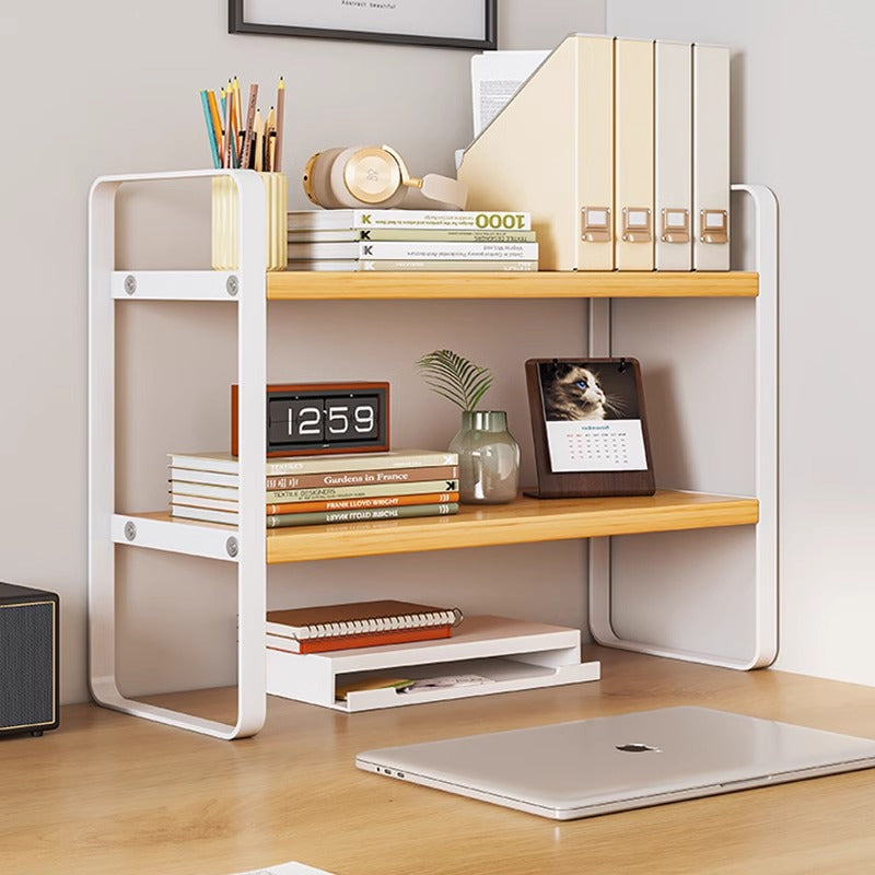 Desktop Storage Shelf Bookcase Multi-layer Desk Organizer for Dorm Office Cosmetics