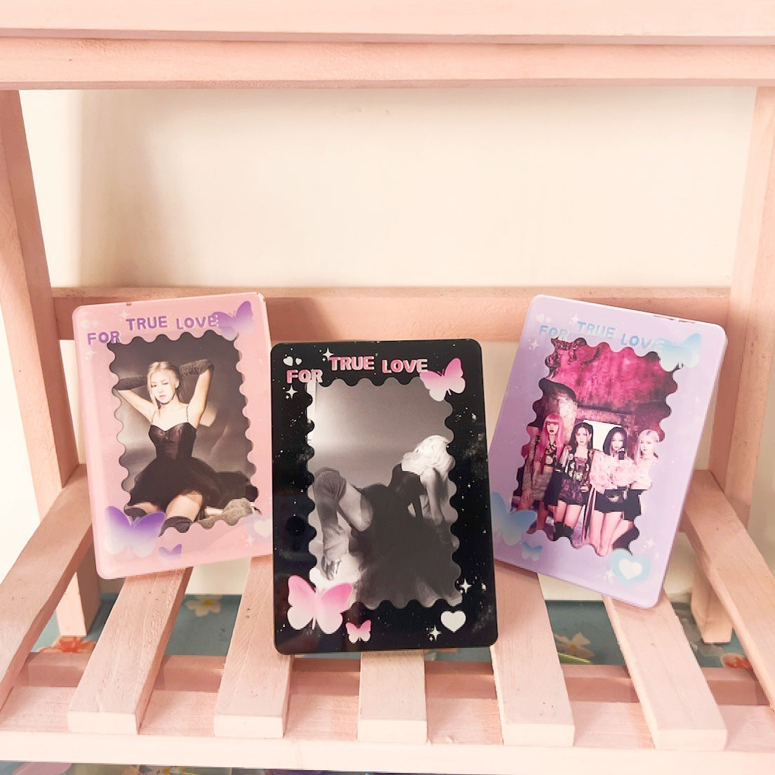Ins Korean Style 3-inch Small Card Photo Frame Polaroid Acrylic Idol Card Holder Stand Picture Frame