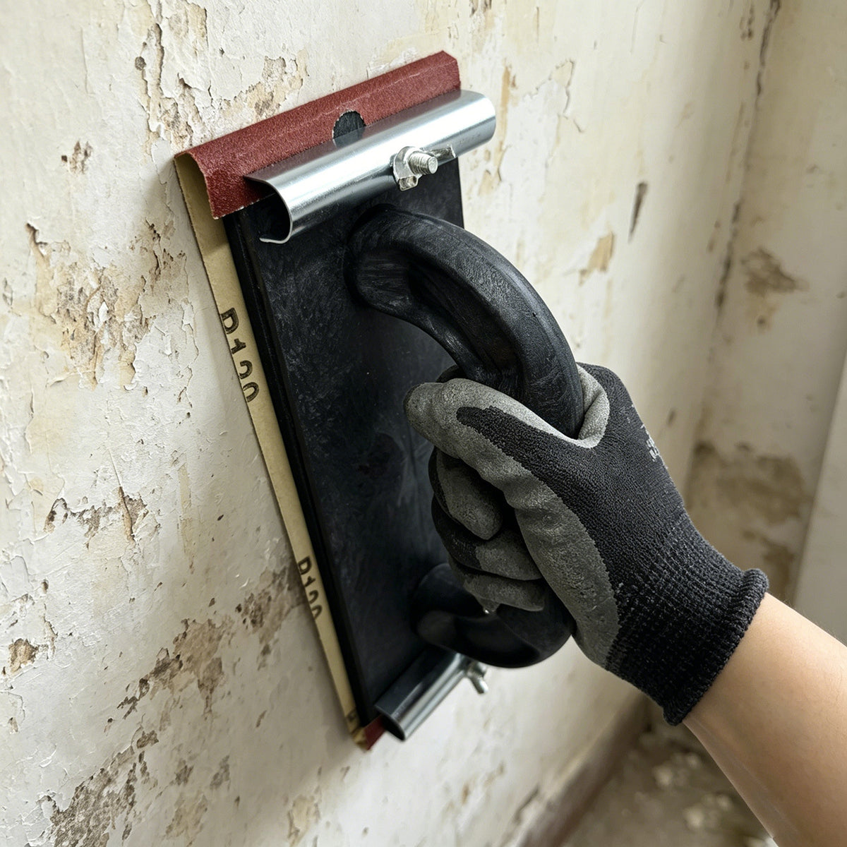 Handheld Sandpaper Holder Set with 11 Sanding Sheets for Wall Polishing and Manual Grinding