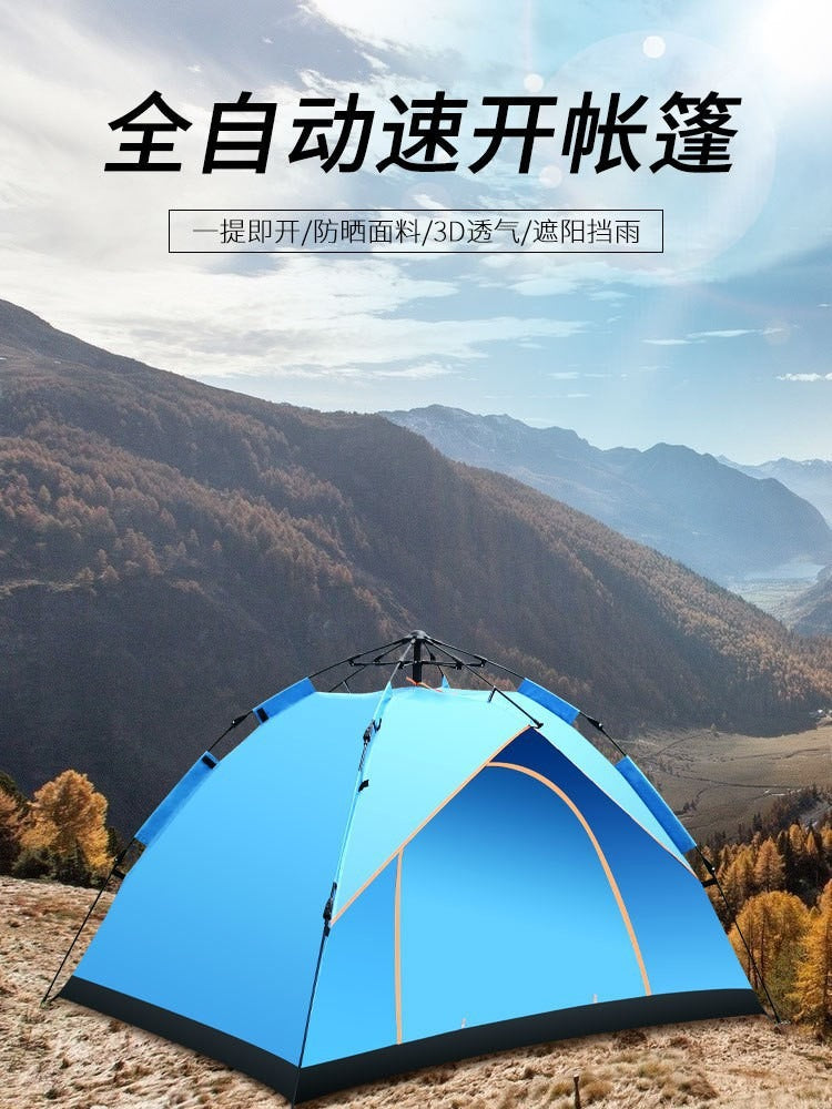 Automatic Pop-Up Camping Tent, Waterproof UV Protection, Portable for Outdoor Hiking and Beach