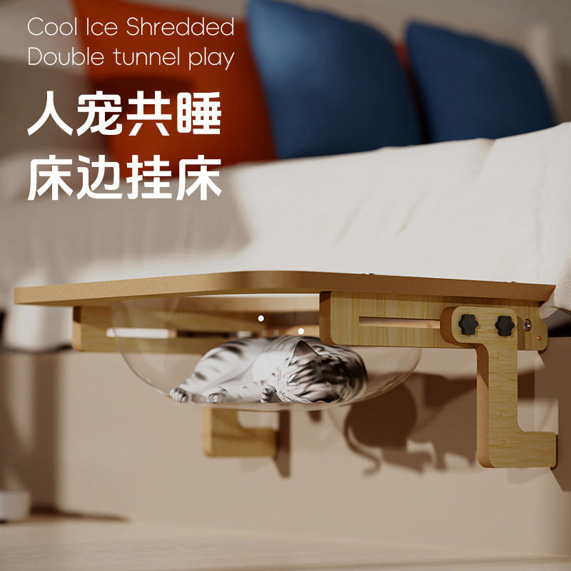 Cat Hammock Window Perch Bed with Large Space Capsule Design for All Seasons