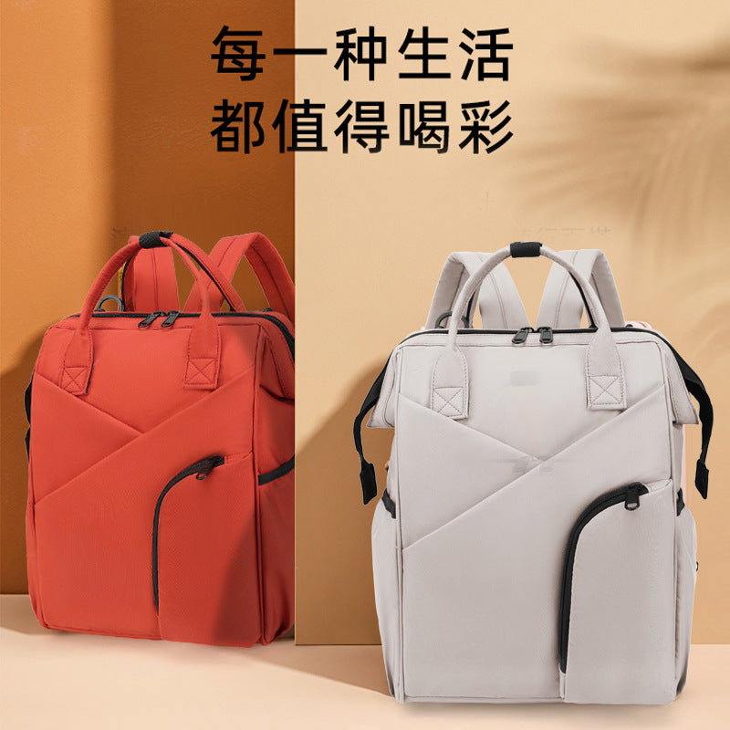 Diaper Backpack with Front Pocket, Lightweight & Water-Resistant