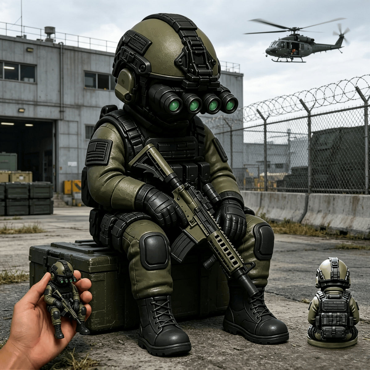 Miniature Tactical Special Forces Soldier Figurine Desktop Ornament