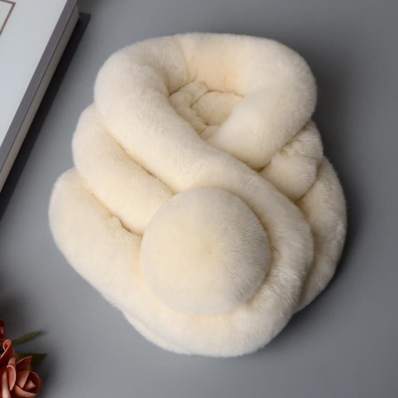 Faux Rabbit Fur Triple Tube Scarf for Women - Thickened Winter Fashion Neck Warmer