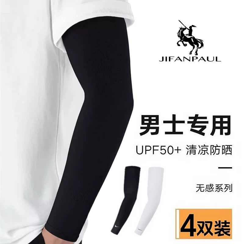 Men's Cooling Arm Sleeves UV Protection for Outdoor Activities and Driving