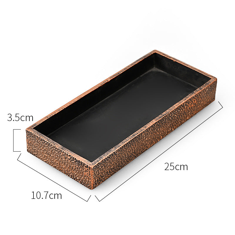 Purple Clay & Inkstone Bonsai Drip Tray for Micro Landscapes