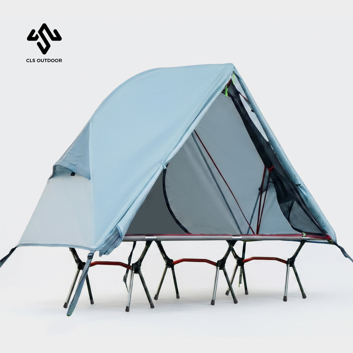 CLS Outdoor Camping Single Person Foldable Elevated Tent with Mosquito Net, Windproof, Rainproof, UV Protection