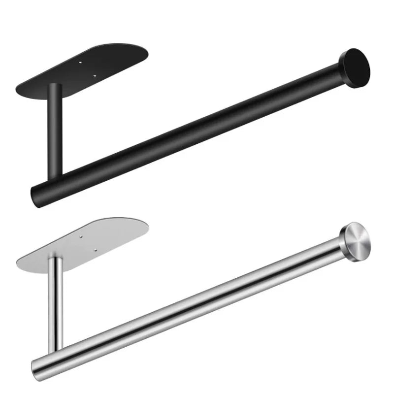 304 Stainless Steel Kitchen Paper Towel Holder Self-Adhesive or Drilled Installation