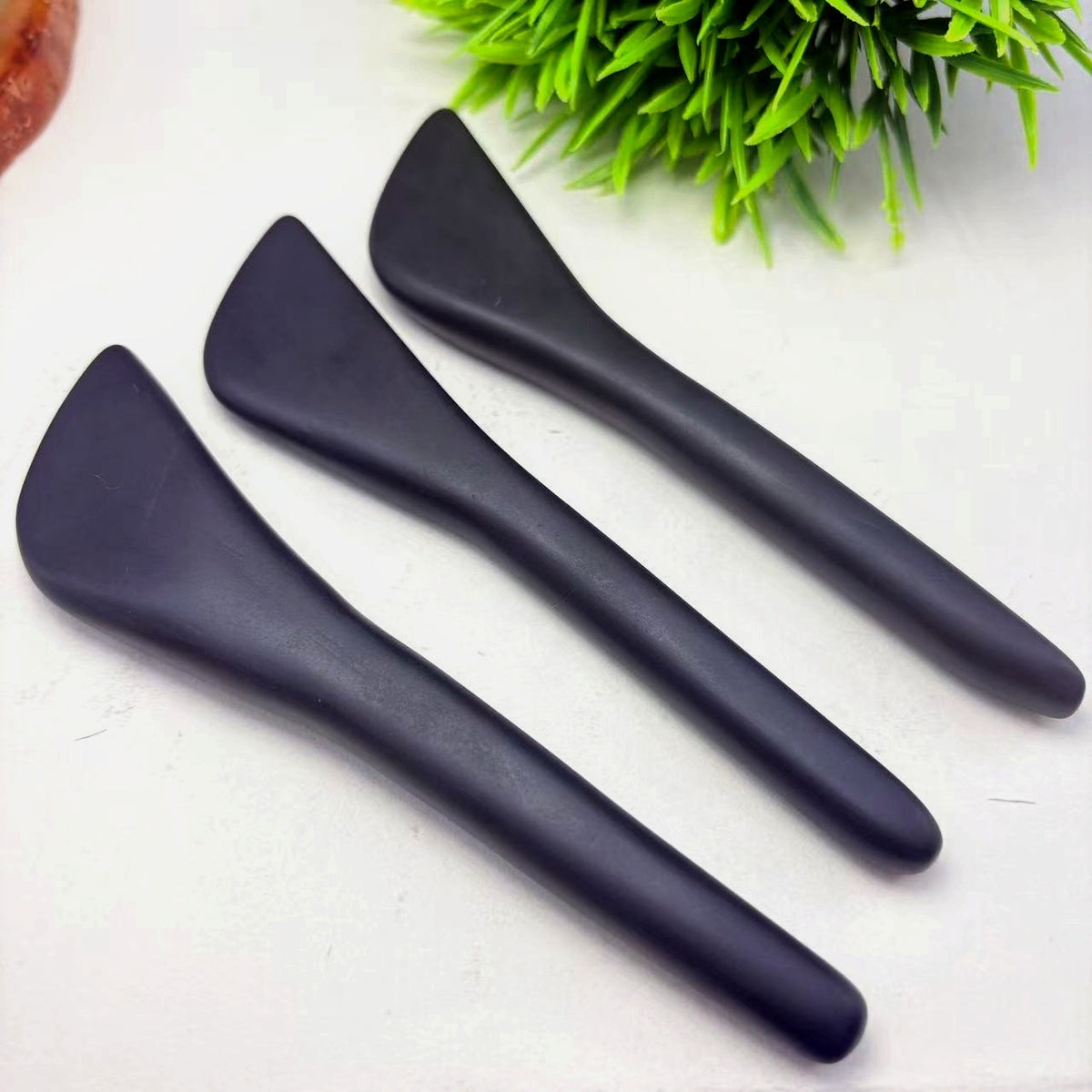 Natural Bian Stone Gua Sha Tool for Face and Eyes - Acupressure Massage Stick for Facial Beauty and Eye Care