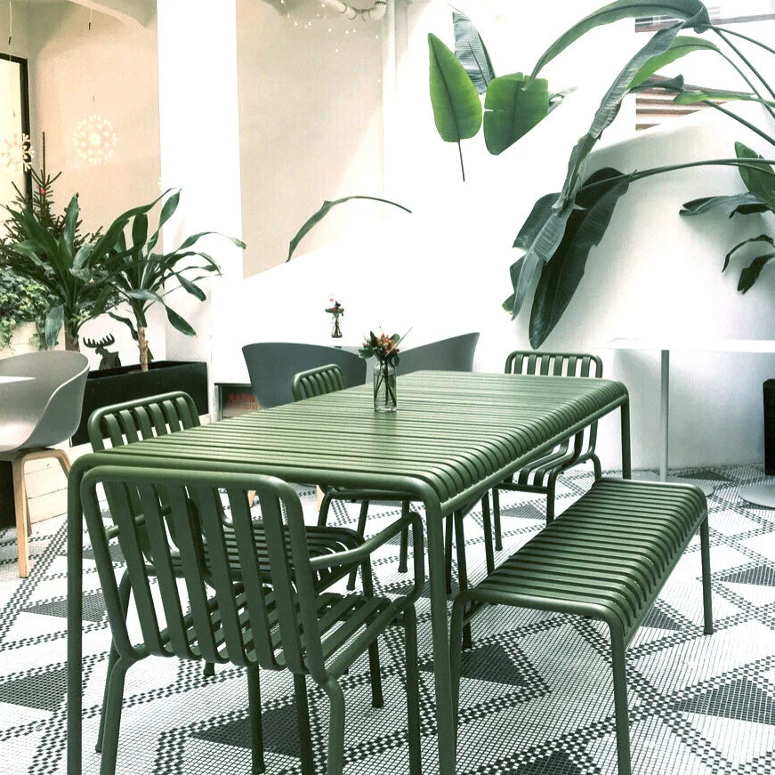 Modern Outdoor Patio Bistro Set - Wrought Iron Table and Chairs for Balcony Garden