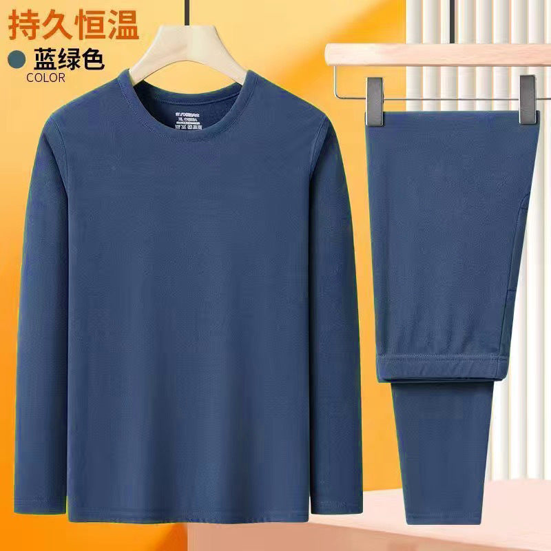 Men's Thermal Underwear Set, Crew Neck Fleece Lined Base Layer for Winter