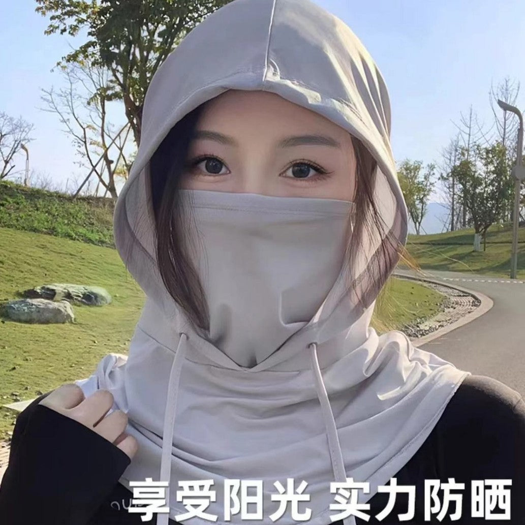 Summer UV Protection Neck Gaiter Face Mask with Arm Sleeves for Outdoor Sports