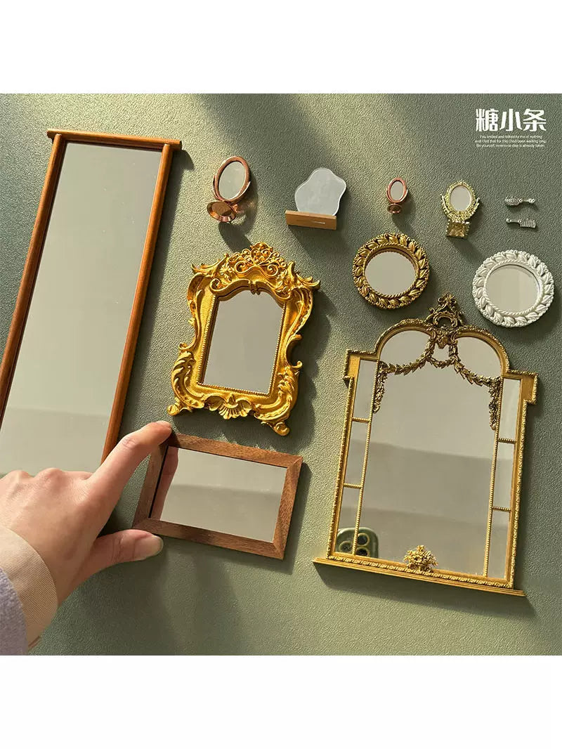 Dollhouse Miniature Mirror Collection for 1/6 and 1/12 Scale Dolls