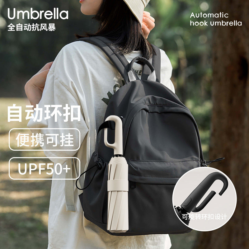 Automatic Folding Umbrella, Thickened and Enlarged, Dual-Use for Sun and Rain, UV Protection