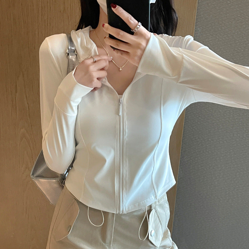 Women's UV Protection Sun Protection Jacket, Ice Silk Breathable Outdoor Thin Coat for Summer Sports