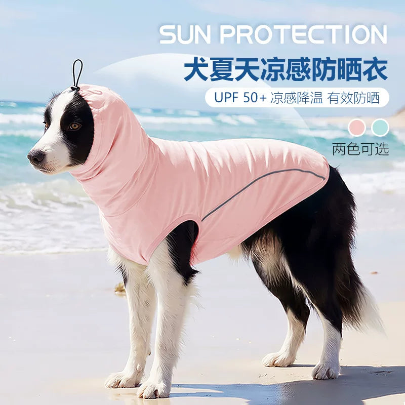 Pet Cooling Sun Protection Vest for Medium to Large Dogs, UPF50+ Breathable Summer Apparel