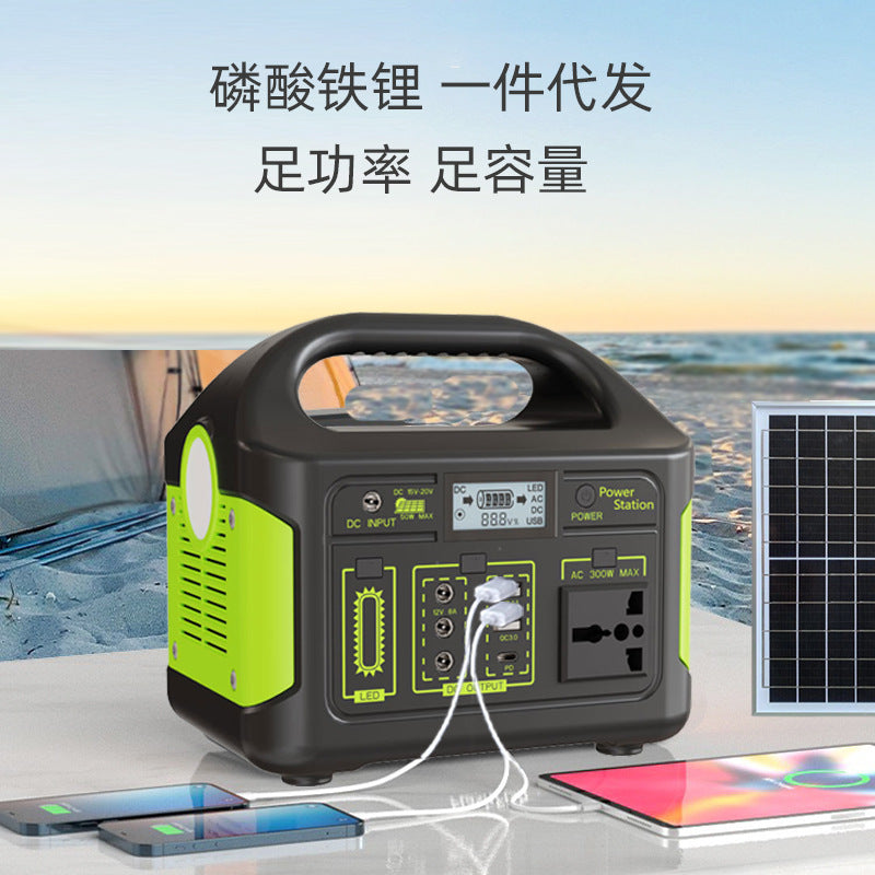 Portable LiFePO4 Power Station with Solar Panel Option for Outdoor Use