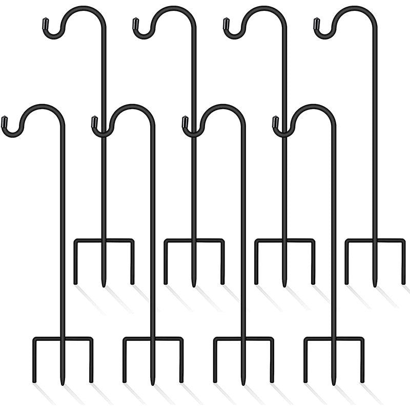 Shepherd Hook for Outdoor Garden Lanterns and Planters, Detachable Ground Stake