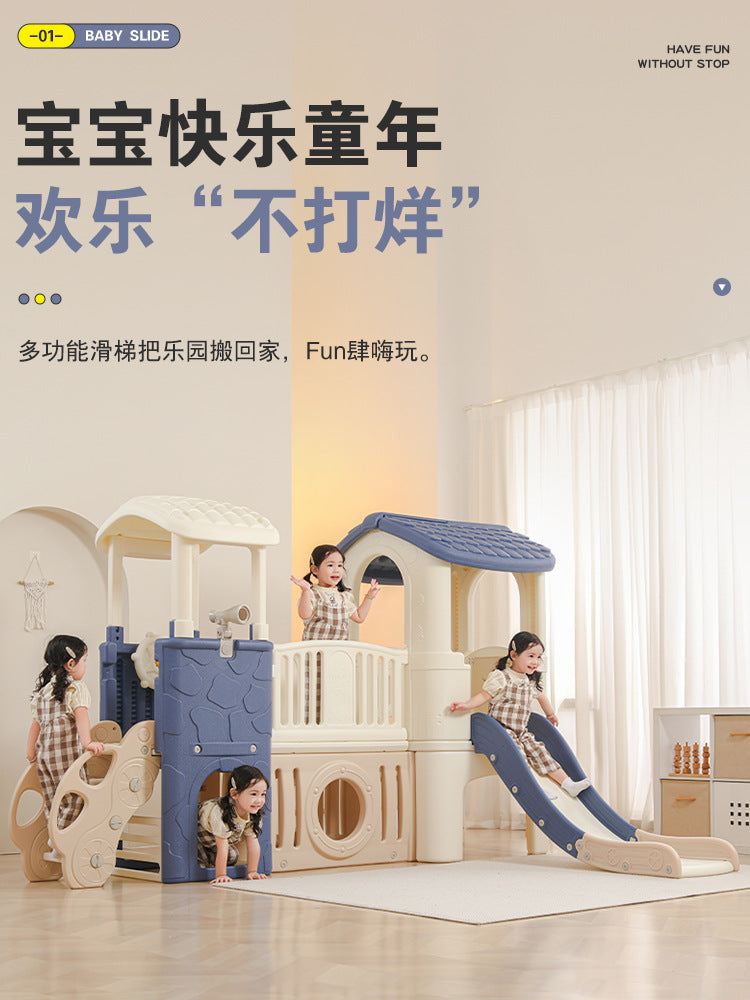 Kids Indoor Slide and Swing Set with Ball Pit - Multifunctional Home Playground