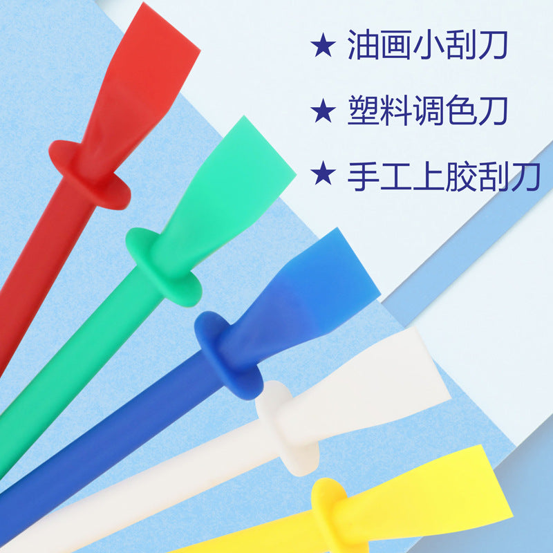 Flexible Plastic Palette Knife for Oil Painting, DIY Crafts, Leatherwork, and Adhesive Application