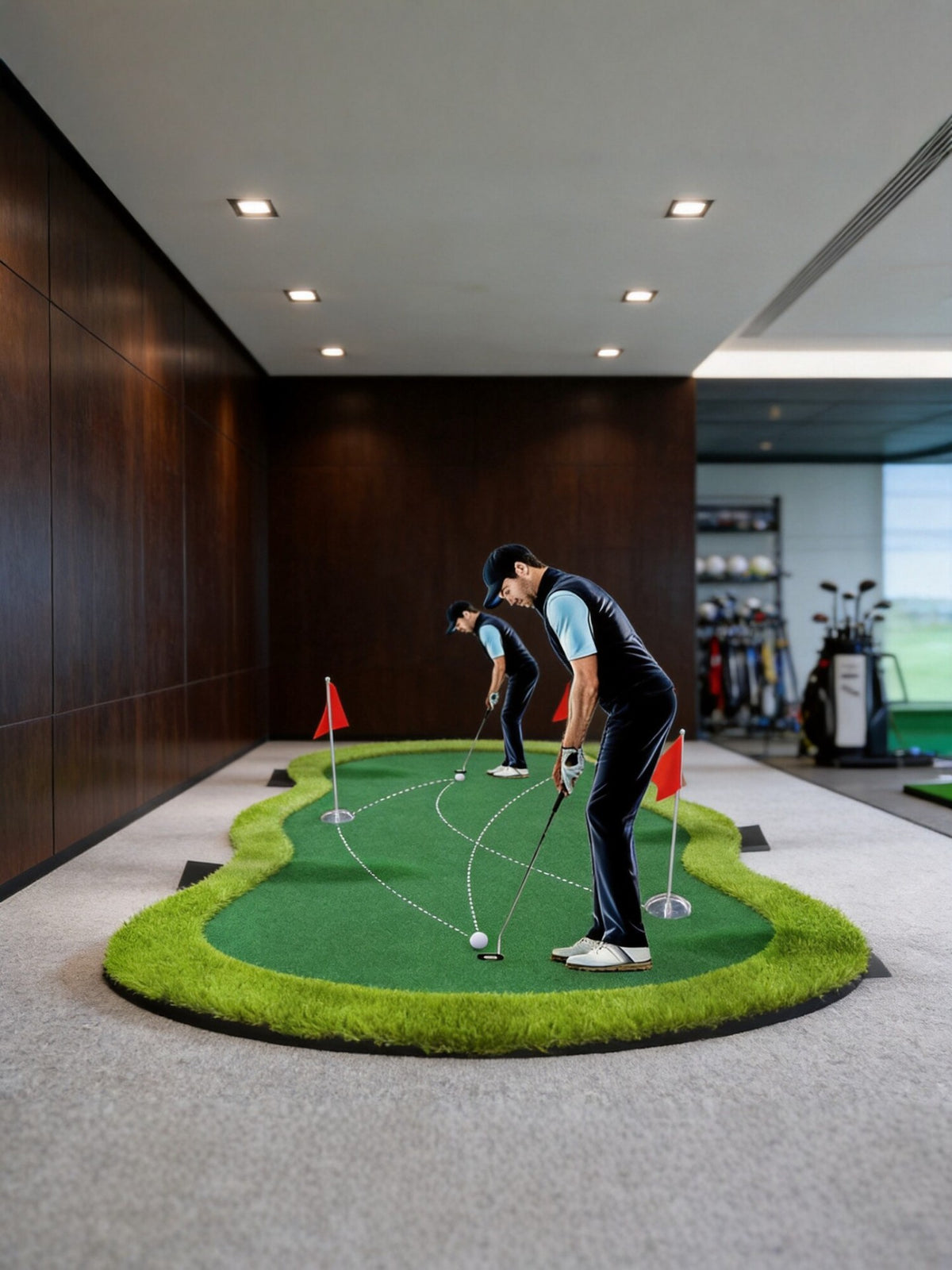 Premium Thick Golf Putting Green Mat Indoor Practice Aid