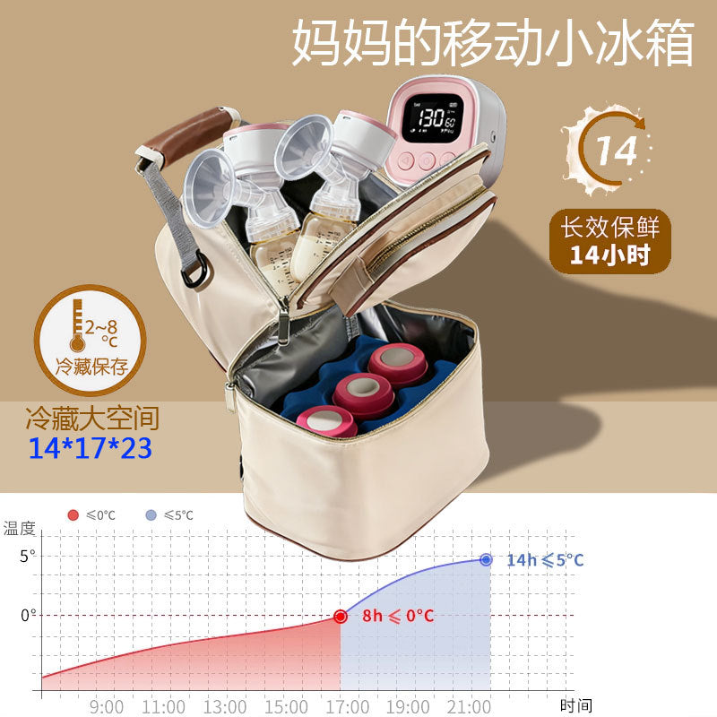 Multi-functional Breast Milk Cooler Bag for Moms, Portable Insulated Baby Bottle Storage