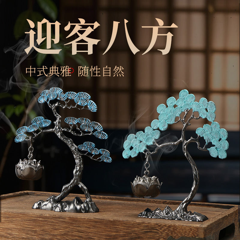 Miniature Landscape Planter with Pine Tree and Gourd Design for Home Decor