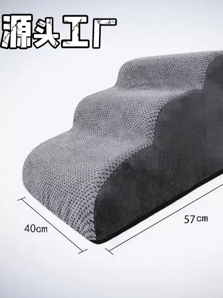 Pet Stairs for Small Dogs & Cats, Washable Sofa Bed Ramp for Senior Pets