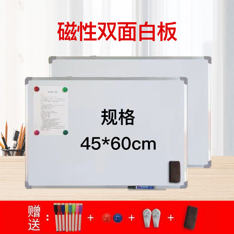 Magnetic Double-Sided Whiteboard for Kids, Wall-Mounted Eraseable Green/White Board for Teaching & Meetings