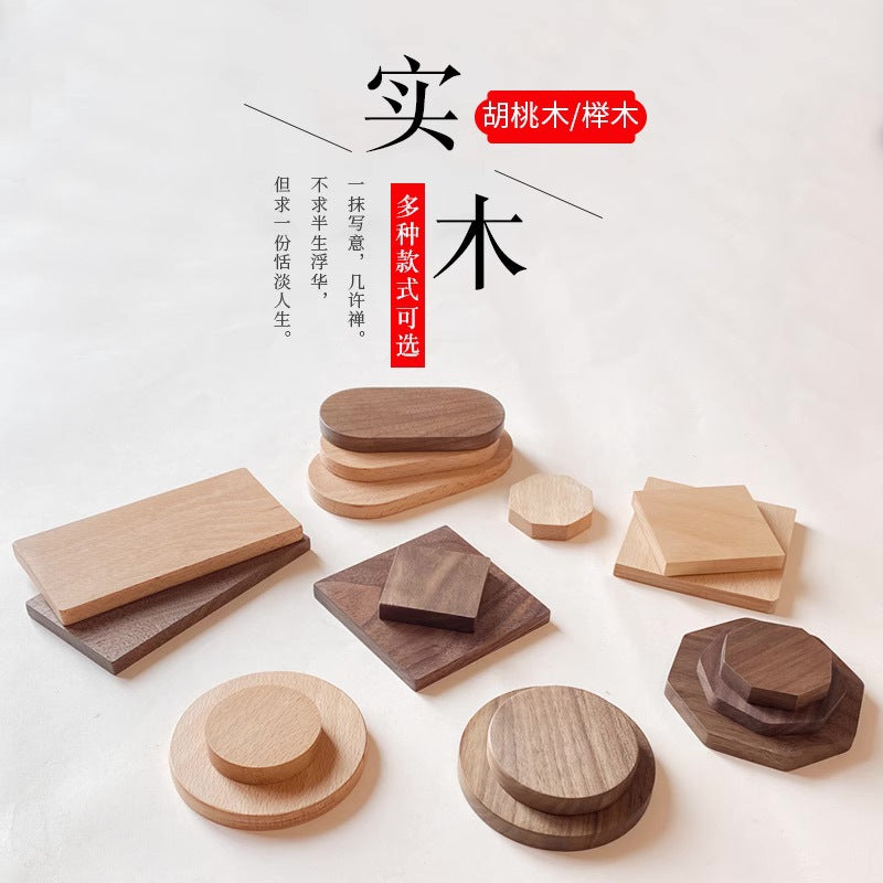 Walnut Wood Display Base for Figurines and Miniatures