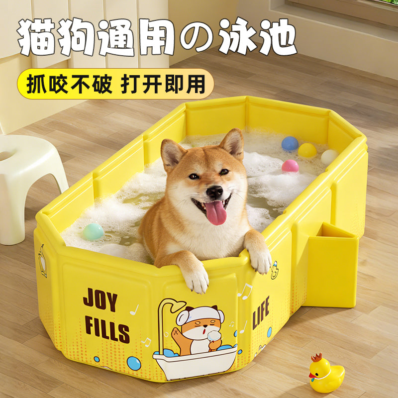 Foldable Pet Bath Tub for Small Dogs and Cats, Portable Grooming Basin