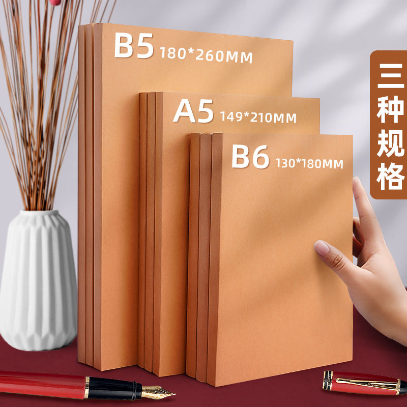 Yuanhao Retro Lay-Flat Sketchbook A5/B5/B6 for Art, Sketching, Pen & Ink, Blank Pages