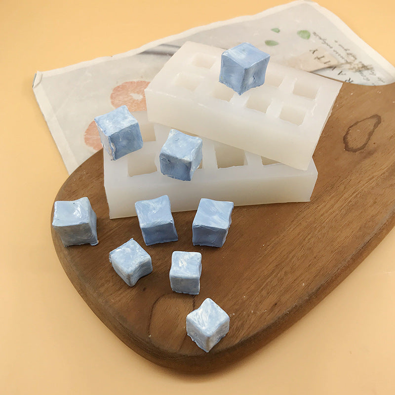 Realistic Ice Cube Silicone Mold for DIY Crafts, Aromatherapy Candles, and Food-Grade Creations