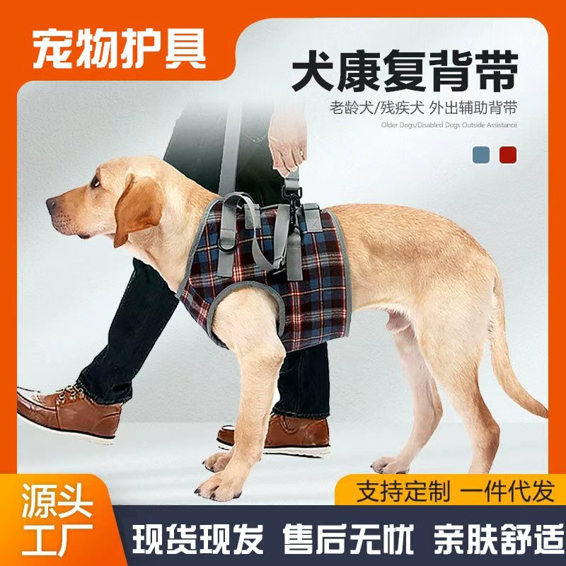 Pet Support Harness for Front/Rear Legs - Rehabilitation Aid for Senior & Disabled Dogs