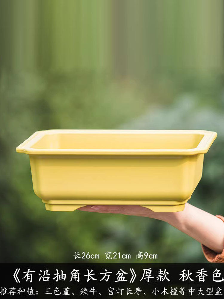 Resin Imitation Zisha Ceramic Succulent Planter Pot for Home Bonsai
