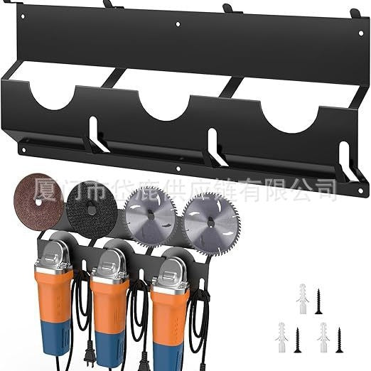 Heavy Duty Wall Mount Tool Storage Rack for Garage Workshop Angle Grinder Holder