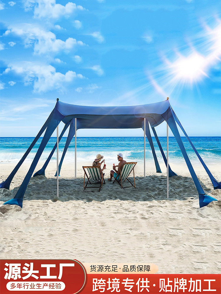 Lycra UPF50+ Beach Sunshade Tent for Outdoor Camping and Seaside
