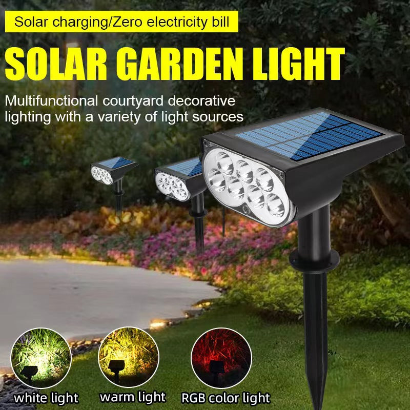 Solar Powered Outdoor Waterproof Landscape Spotlights for Garden and Yard Decoration