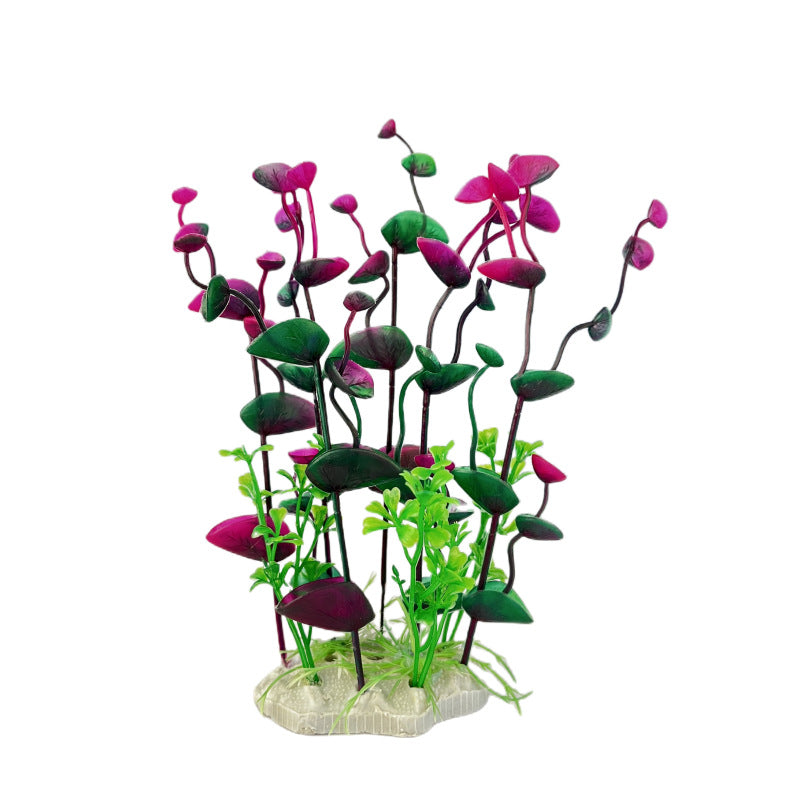 Aquarium Artificial Mountain Rock and Plant Decor Set for Fish Tank Landscaping