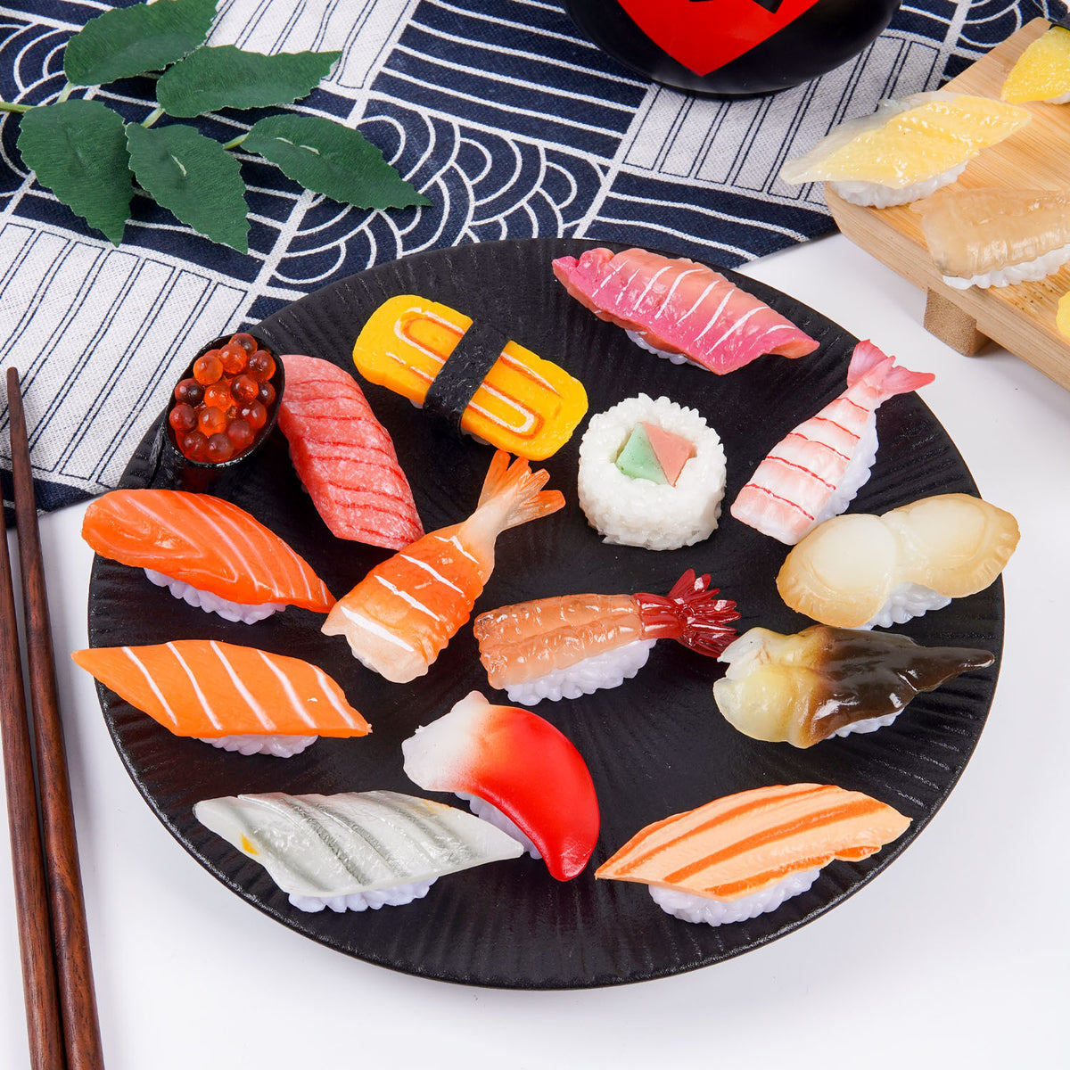 Realistic Sushi Keychain Bag Charm - Salmon, Shrimp, and Fish Slice Designs