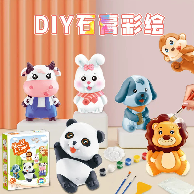 Mini Plaster Doll Painting Kit for Kids - DIY Watercolor Graffiti Art Toy
