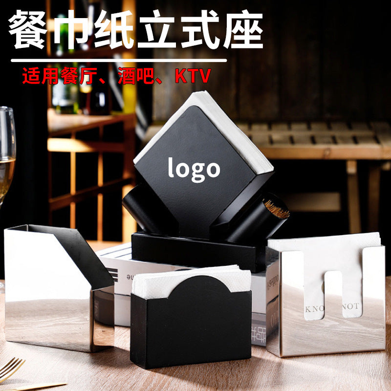 Metal Desktop Napkin Holder for Dining Tables and Commercial Use