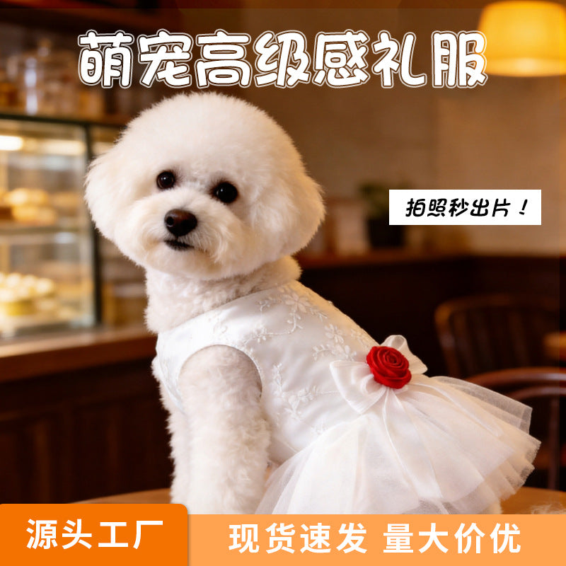 Pet Princess Dress for Small Dogs and Cats, Summer Tutu Skirt