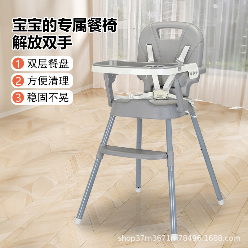 Portable Folding Baby High Chair with Cushion