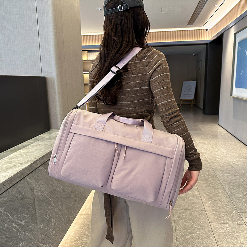 Foldable Lightweight Travel Duffel Bag for Women, Large Capacity Weekend Overnight Carry-on Luggage