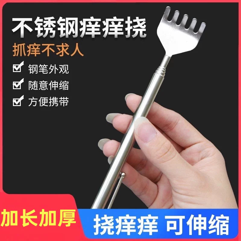 Extendable Back Scratcher with Resin or Stainless Steel Head, Multi-functional Itch Relief Tool