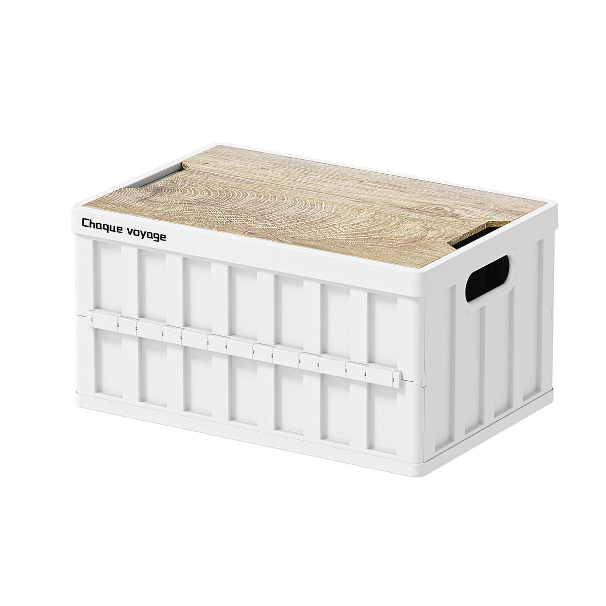 Foldable Plastic Storage Bin for Bedroom, Outdoor, Camping, and Car Trunk Organization